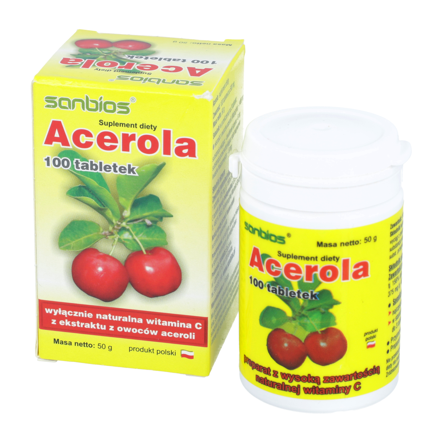 Sanbios acerola, 100 tabletek