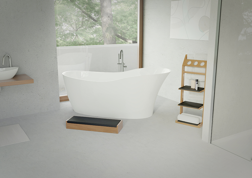 Hoesch Namur Lounge wanna wolnostojąca 180x80 cm owalna biała 4492.010305