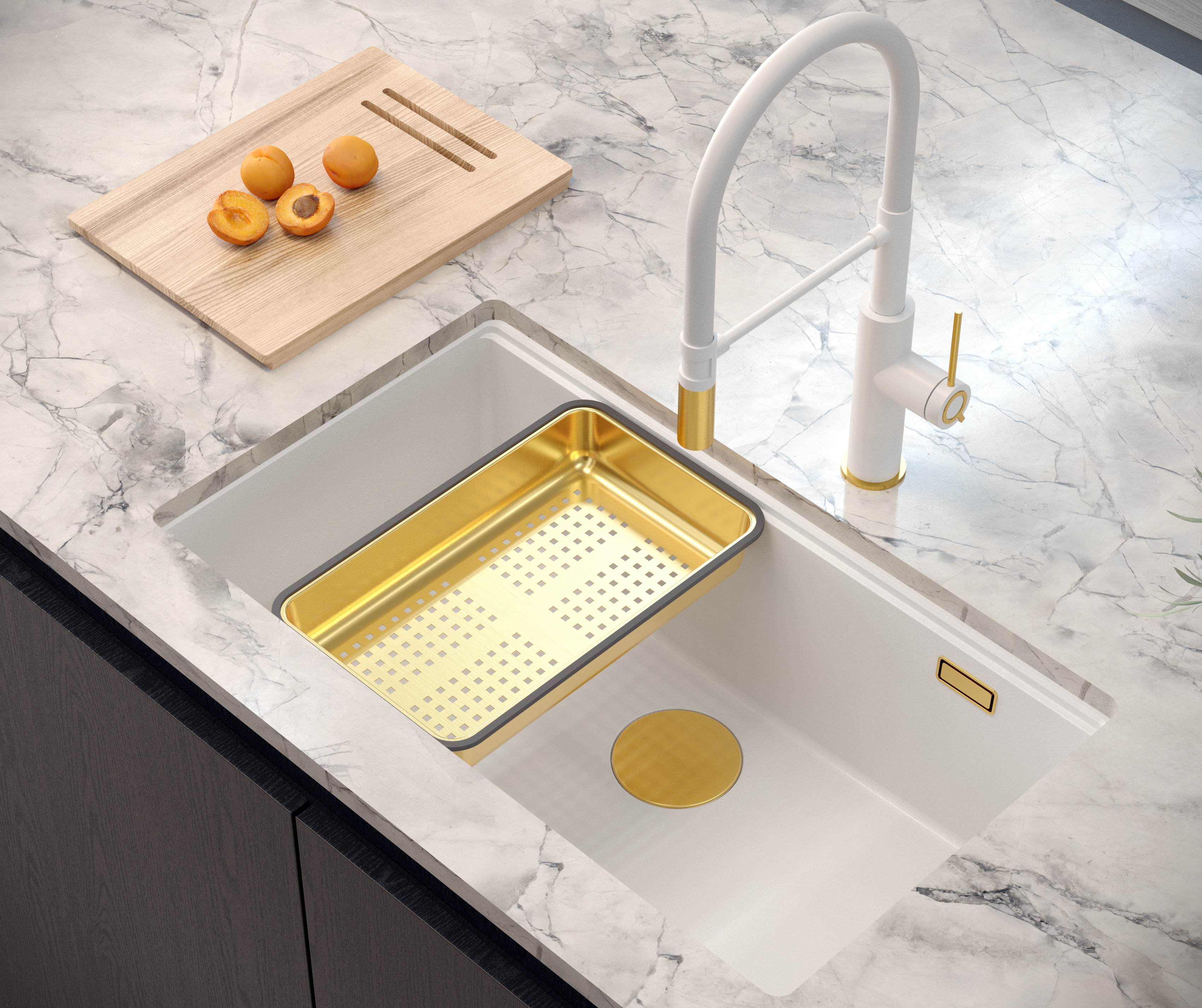 Quadron nakładka na odpływ złoty nano PVD M1113-PVDG_OP