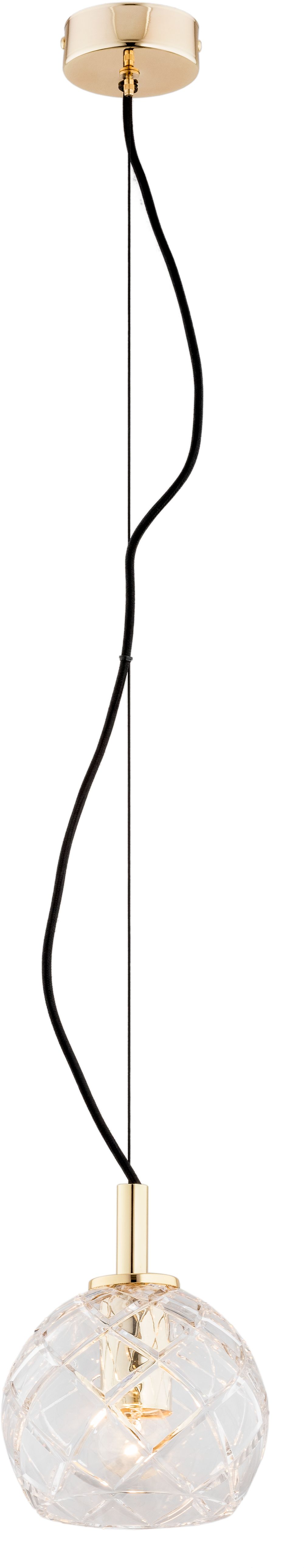 Argon Oviedo lampa wisząca 1x15W przezroczysty/mosiądz 4200