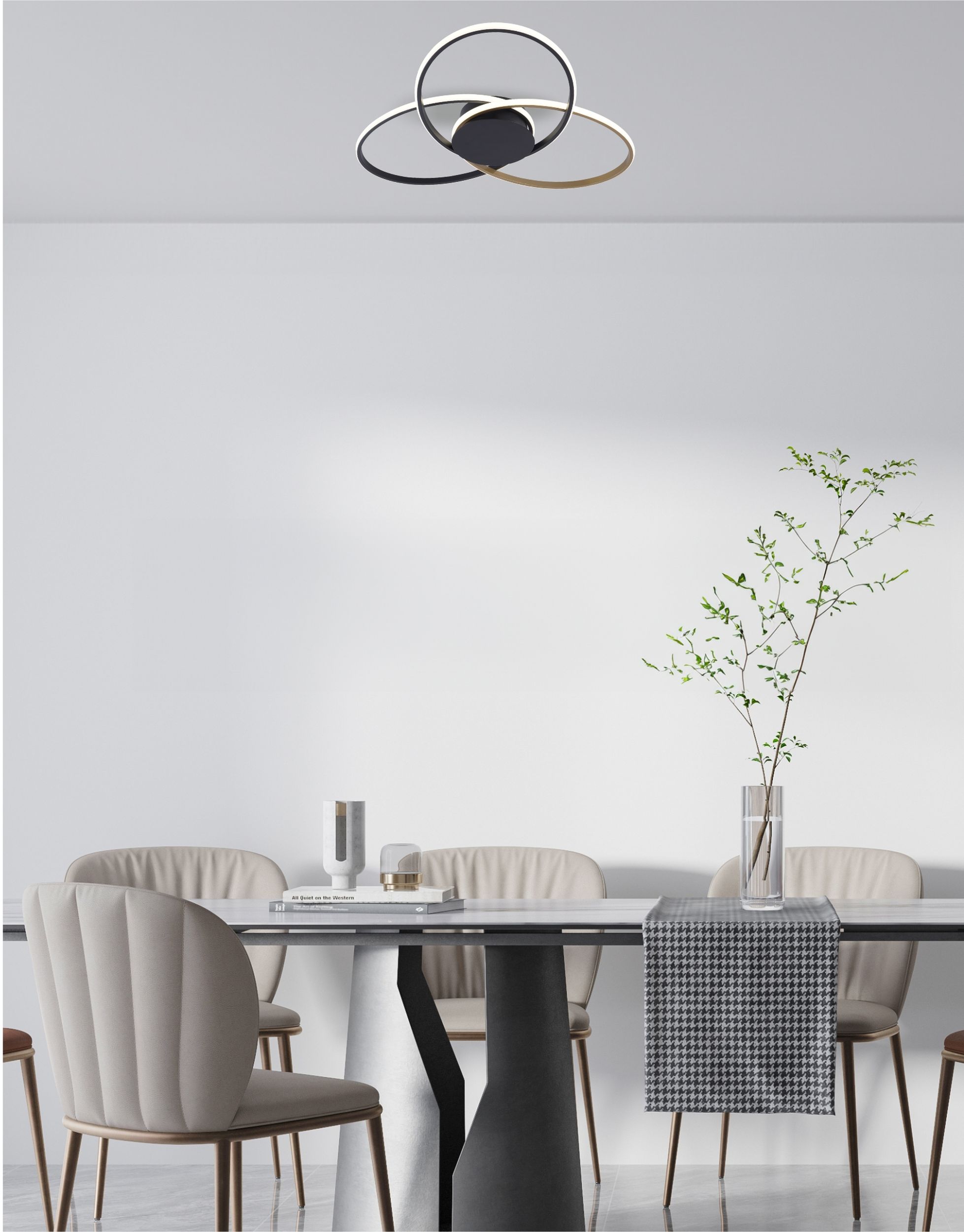 Zuma Line Focus lampa podsufitowa 1x60W czarny/złoty 20169-GD