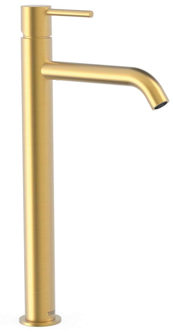Tres Study Exclusive bateria umywalkowa stojąca wysoka złoty mat 262.308.01.OM