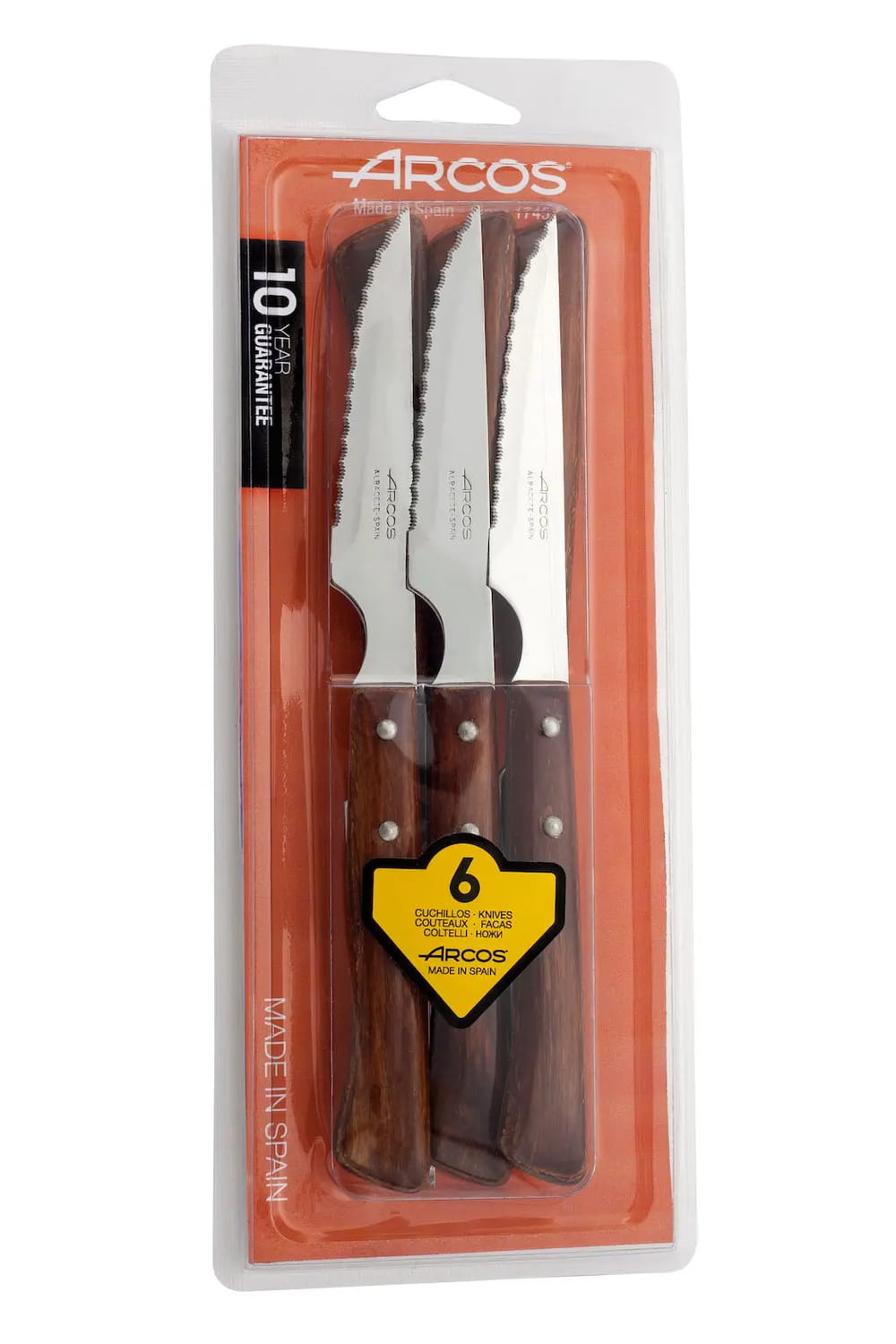 Zestaw noży do steków, 6 szt. Forest Arcos | 372000