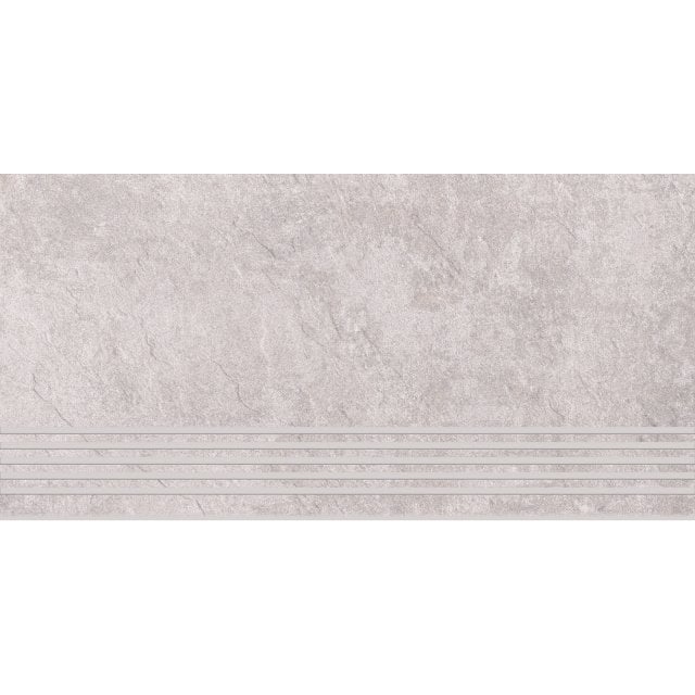 Gres szkliwiony stopnica MORENCI light grey structure mat 29,8x59,8 g
