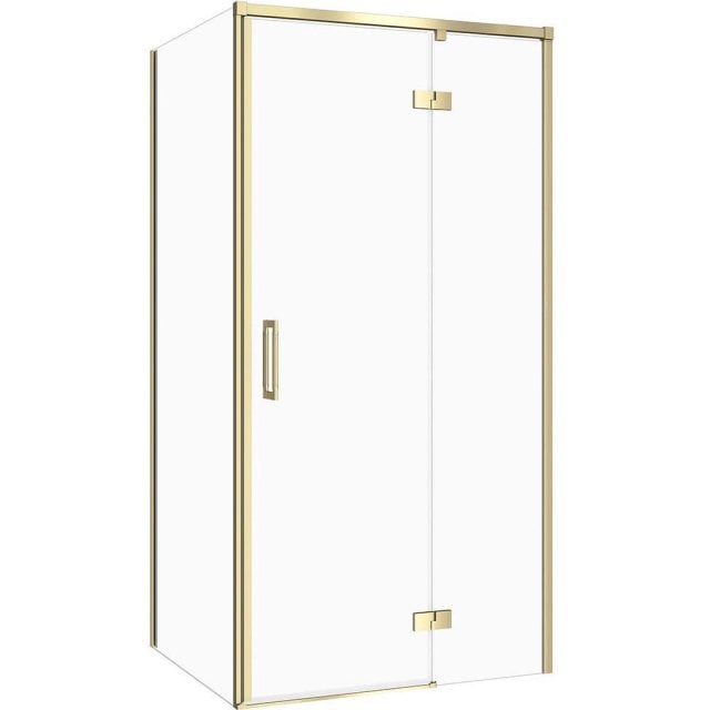 CERSANIT Kabina prysznicowa prostokątna LARGA złota, prawa 100x80 szk