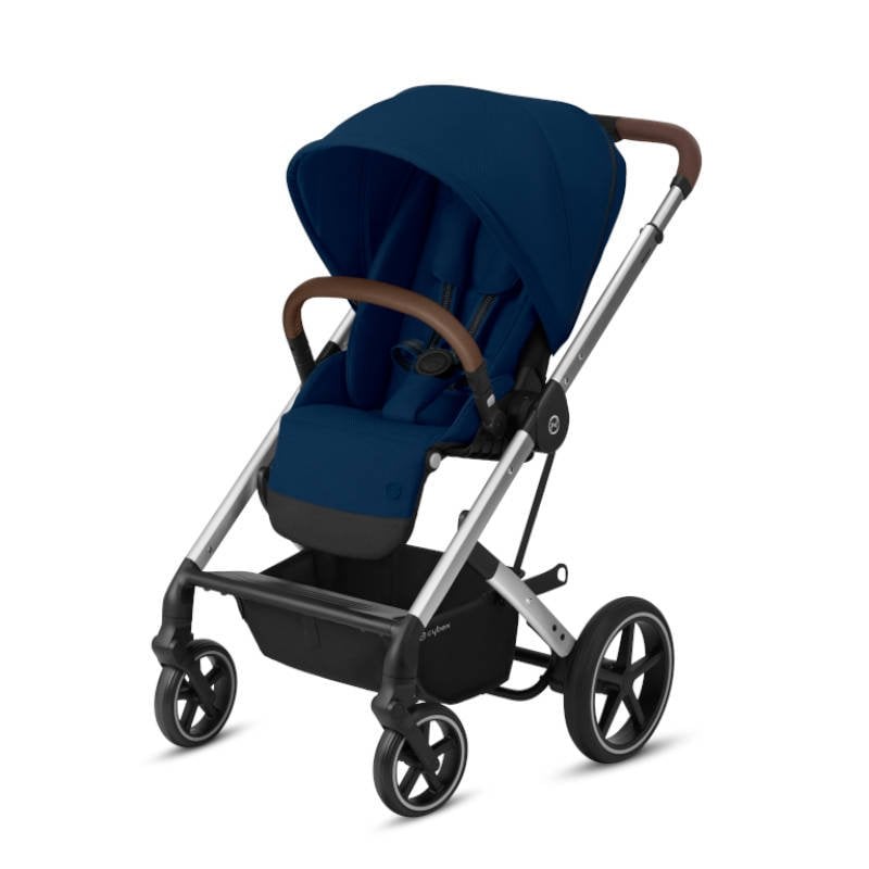 Cybex, Balios S-Lux - wózek głęboko-spacerowy-Navy Blue-Stelaż Silver