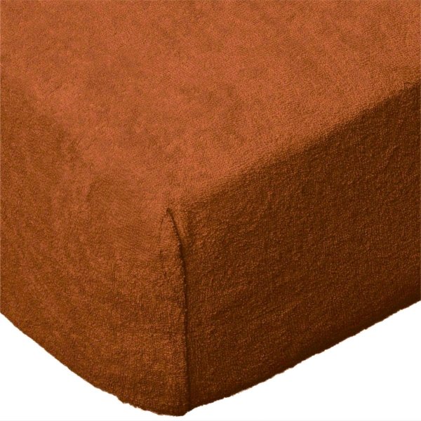 PROMOCJA ! Grube Prześcieradło FROTTE 80x160x15 na gumkę wz. 020 brązowy