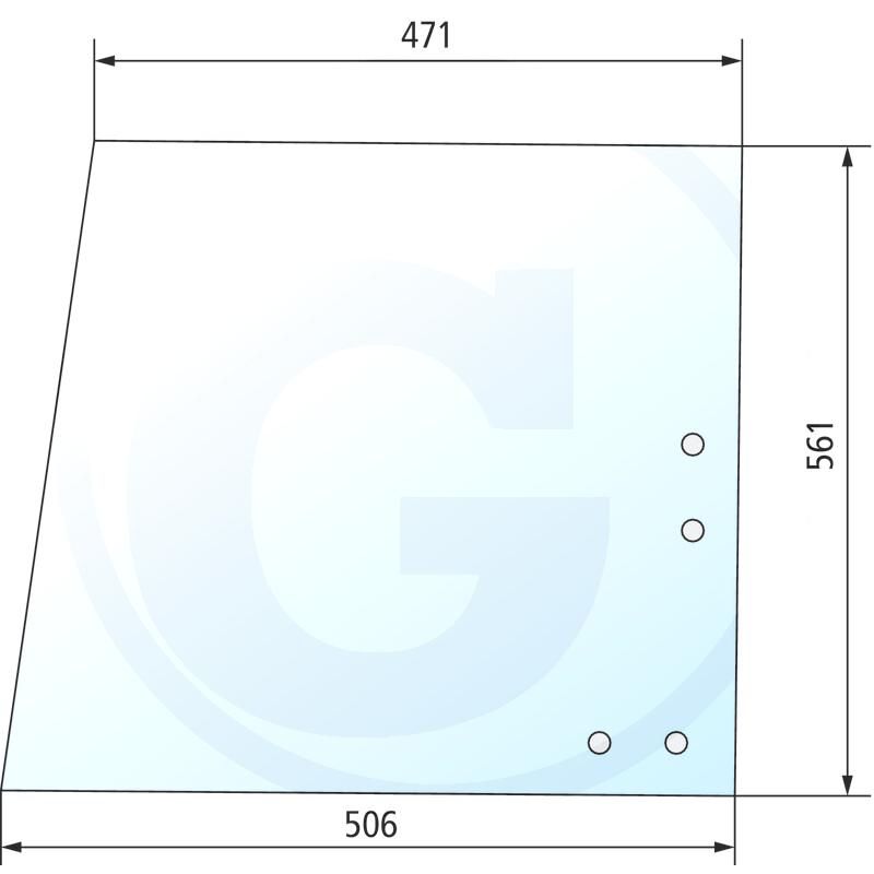 Szyba boczna przednia Fritzmeier 133176
