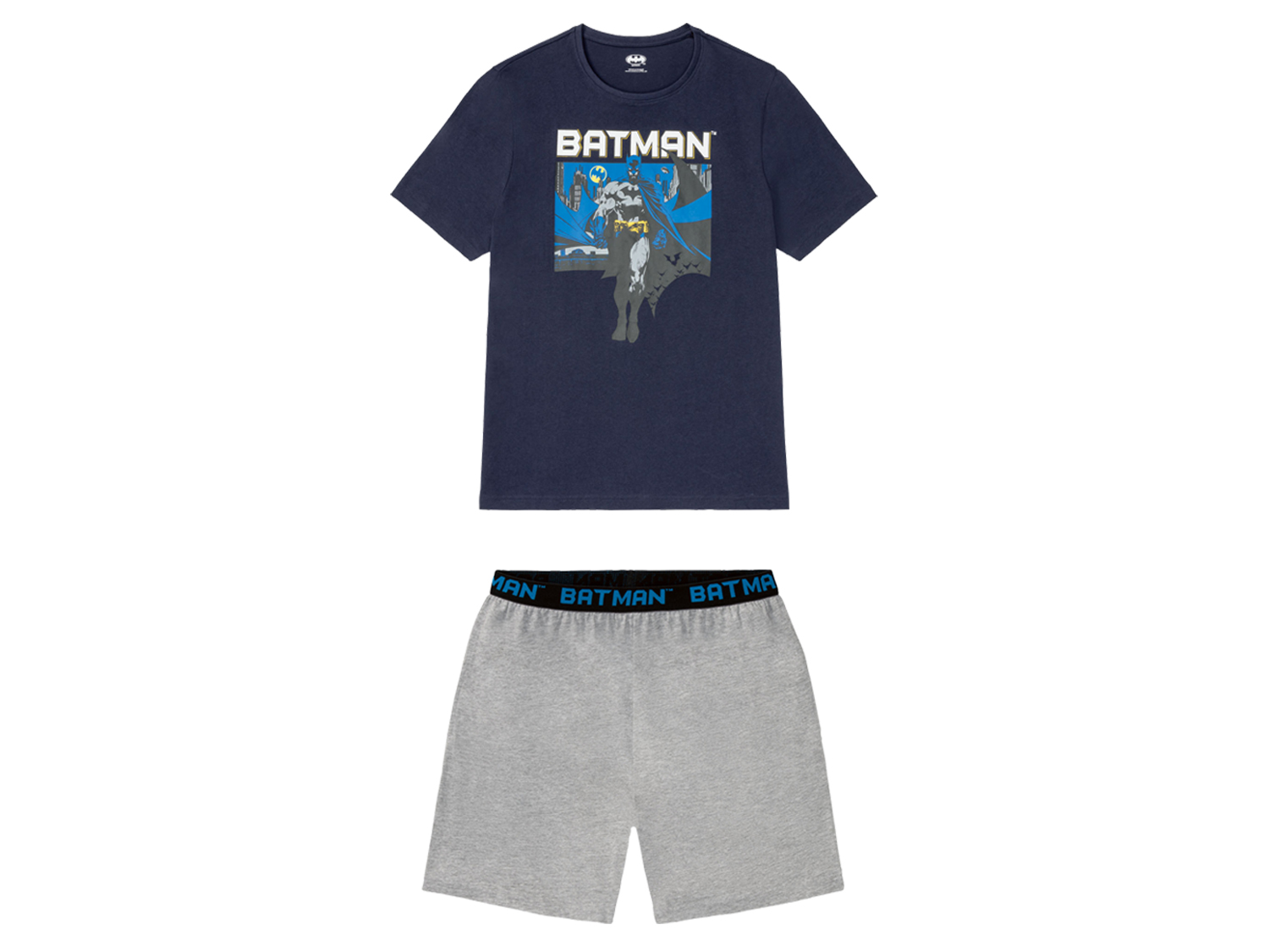 Piżama męska z licencją koszulka + szorty, 1 komplet Wzór Batman, XL 56/58