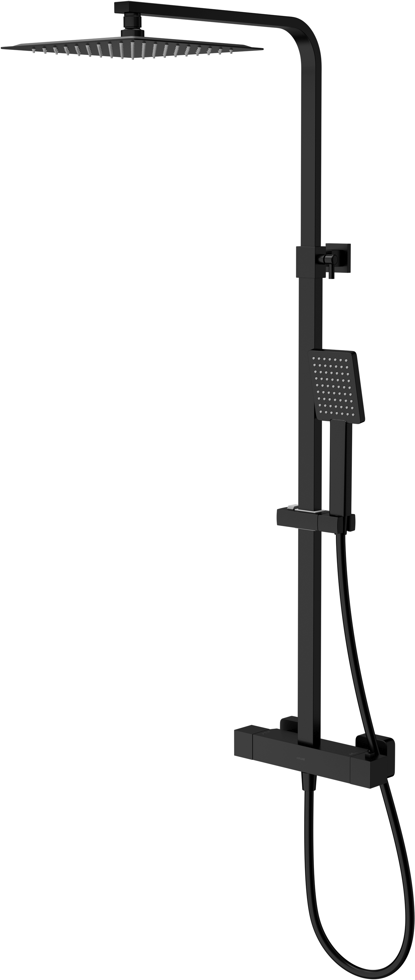 Darmowa Dostawa - Zestaw prysznicowy ścienny termostatyczny z deszczownicą czarny Cersanit City S951849