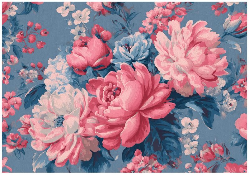 Fototapeta WALLARENA Do Sypialni Salonu Na Flizelinie Kwiaty Abstrakcja Piwonie Różowy 400x280 cm 16419VX8 1 szt.