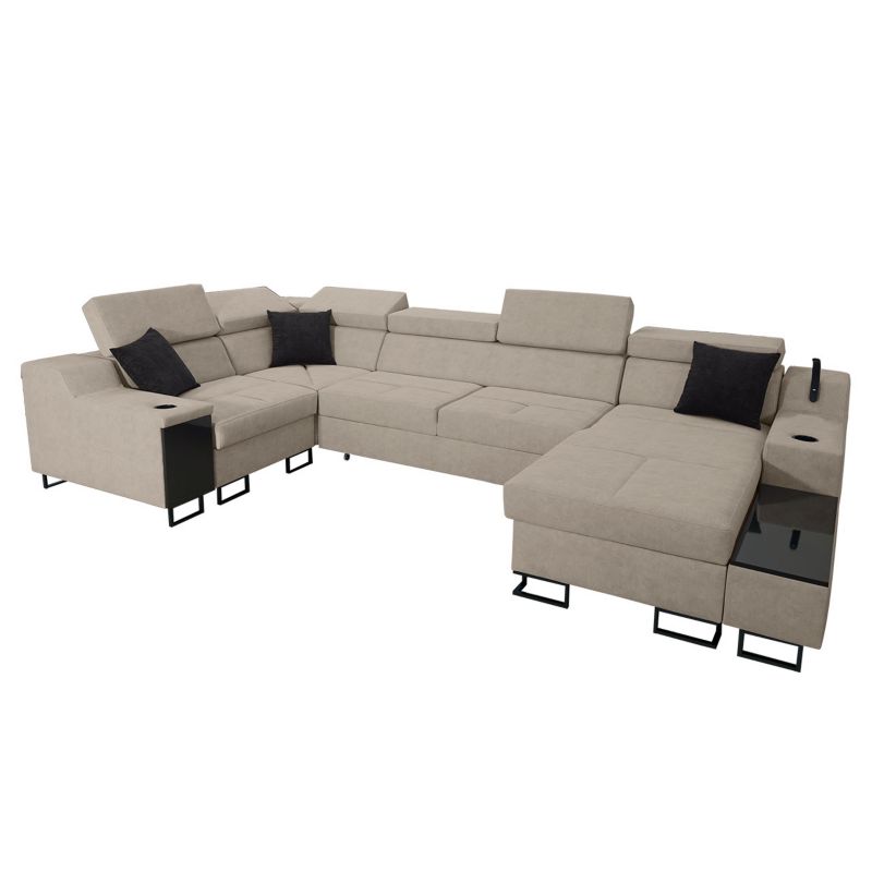 Narożnik z barkiem MIRJAN 24 Alicante IV Mini prawy kość słoniowa + czarny 1 szt.