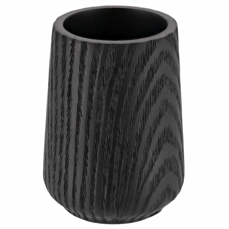 Kubek Na Szczoteczki Tendance Czarny Imitacja Drewna 1 Szt.