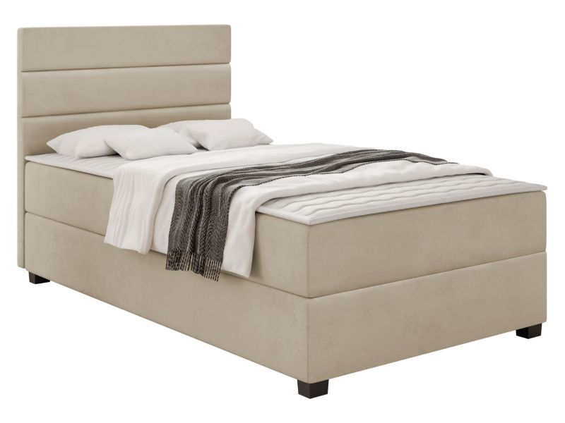 Łóżko kontynentalne MIRJAN 24 Elen 120x200 cm beżowy plusz 1 szt.