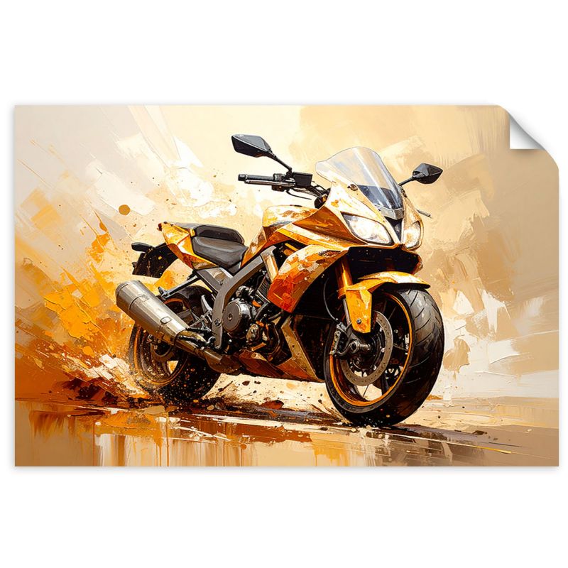 Naklejka na ścianę do salonu sypialni Feeby Motocykl Ścigacz Sportowy 130x90cm 1szt