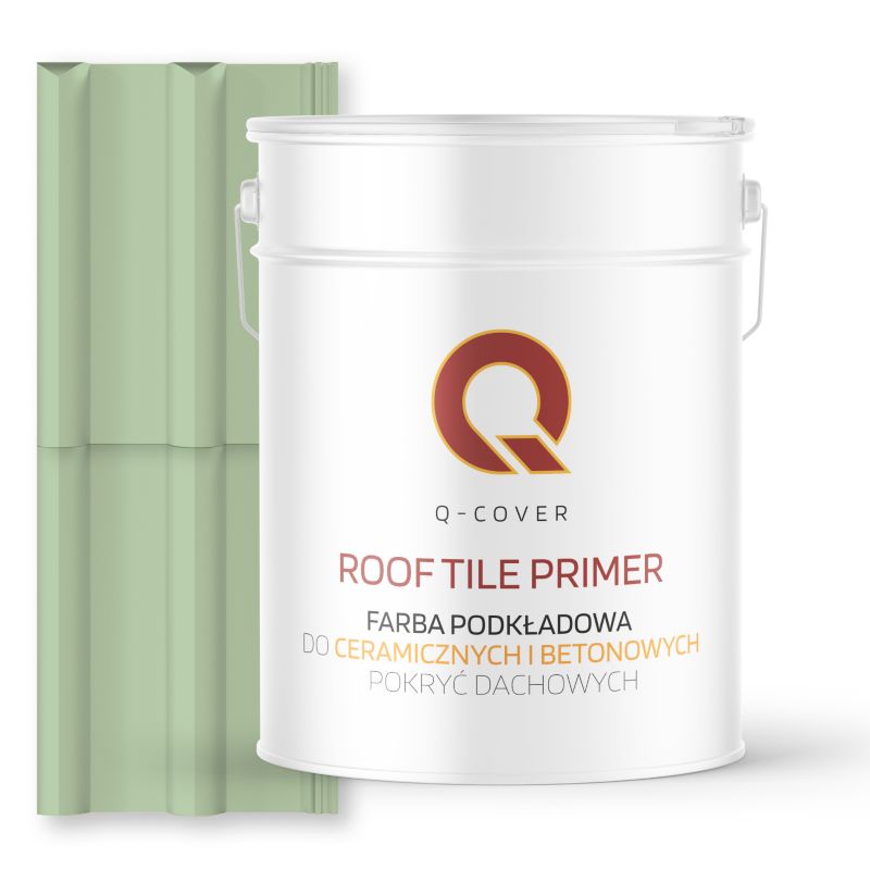 Farba Podkładowa do Dachów Ceramicznych i Betonowych Pokryć Dachowych Q-Cover Zielony pastelowy RAL6019 10L