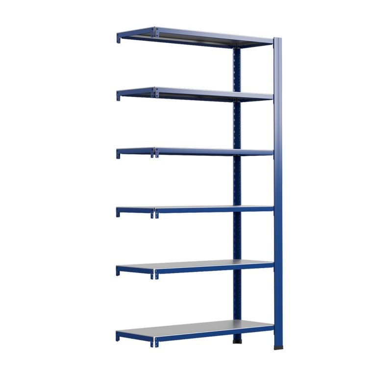 Dodatkowy moduł AR Shelving do wtykowego regału metalowego z profilem T z 6 półkami 250x80x30 cm 250 kg 1 szt
