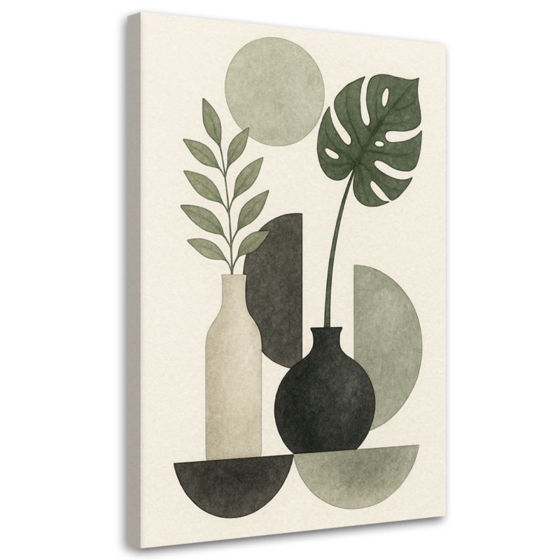 Obraz Japandi Feeby Botanika Natura Granat Minimalizm Geometria 40x60cm 1szt