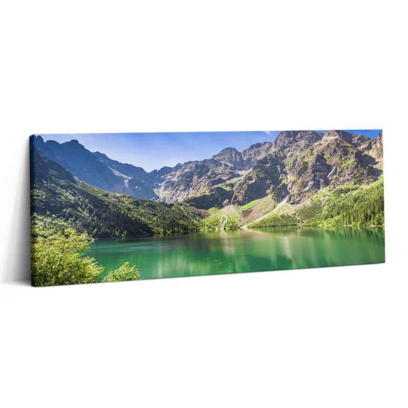 Obraz na płótnie Wallfluent 125x50 cm Jezioro góry las i natura 1 szt.