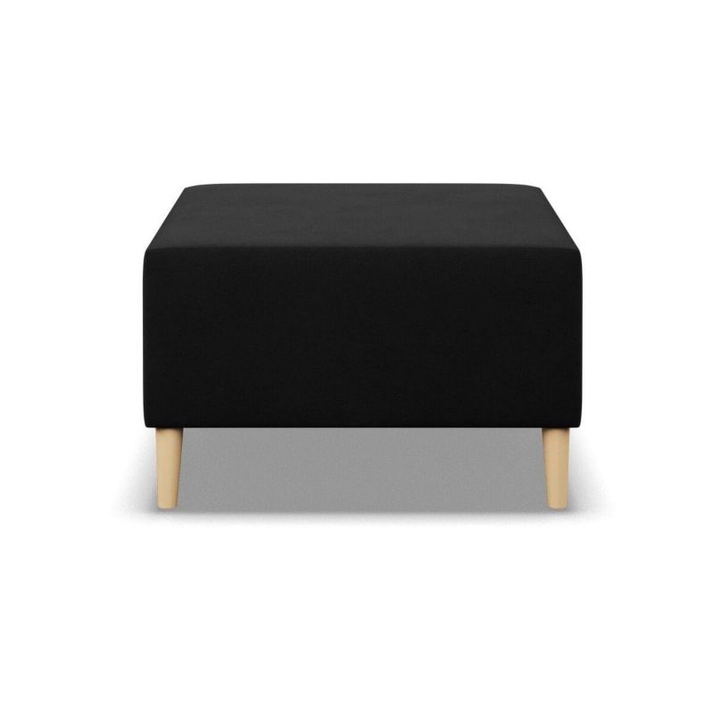 Pufa TYLETEGOTU na nóżkach MILO mikrofaza czarny 1 szt
