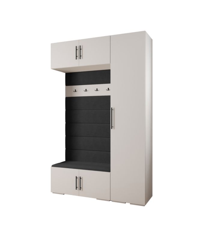 Garderoba do przedpokoju Abiks INOVA 3 Z19 biały+czarny+manila18 1 szt.