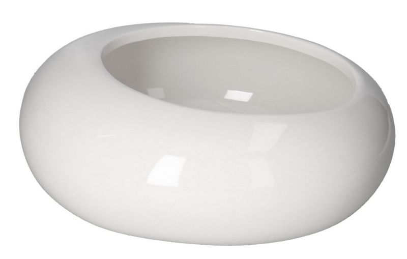 Doniczka osłonka Deko Pannelier ceramiczna biała nowoczesna duża 1szt