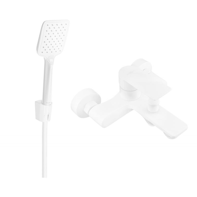 Bateria wannowa z zestawem prysznicowym Mexen Royo biała 1 szt.