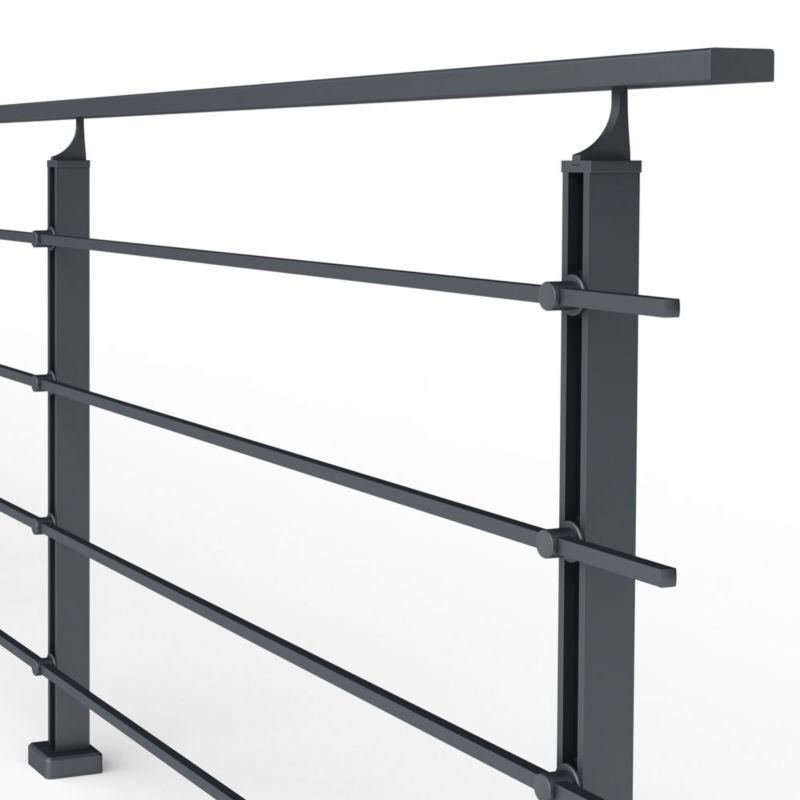 Balustrada AVIS, barierka balkonowa, schodowa, Aluminium, 4 wypełnienia, antracyt, długość 7,0 m