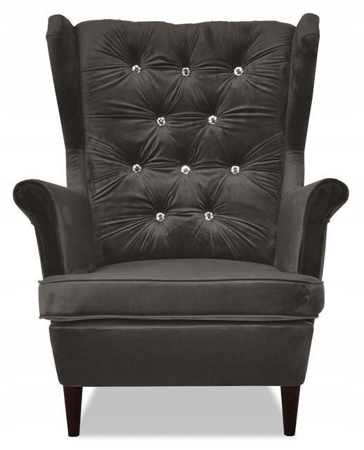 Fotel uszak do salonu Family Meble Gaja grafitowy 1szt