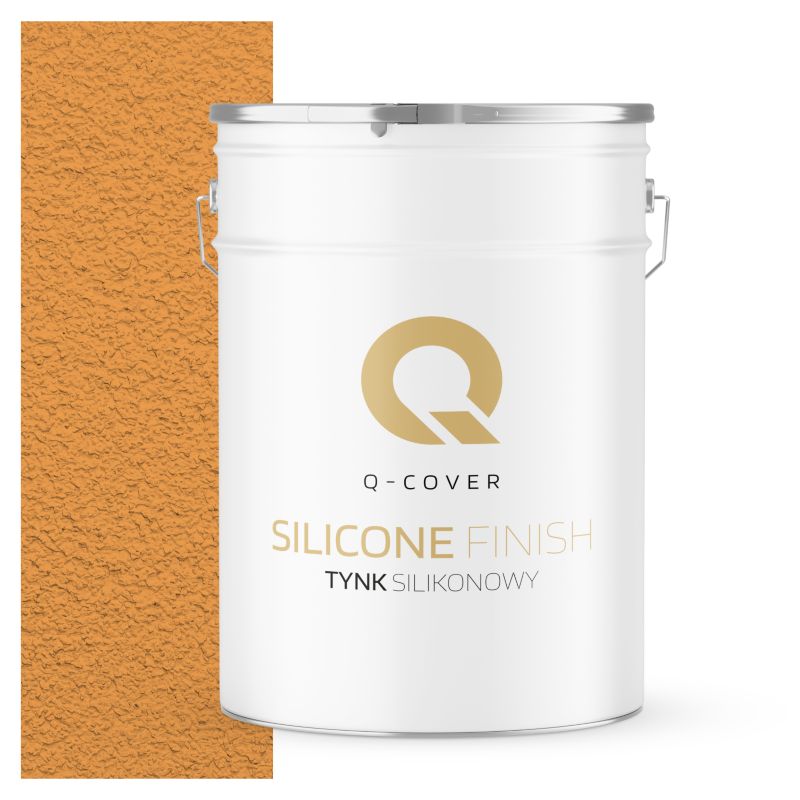 Tynk Silikonowy Elewacyjny Baranek 3.0mm Q-Cover Pomarańczowy F766 25KG