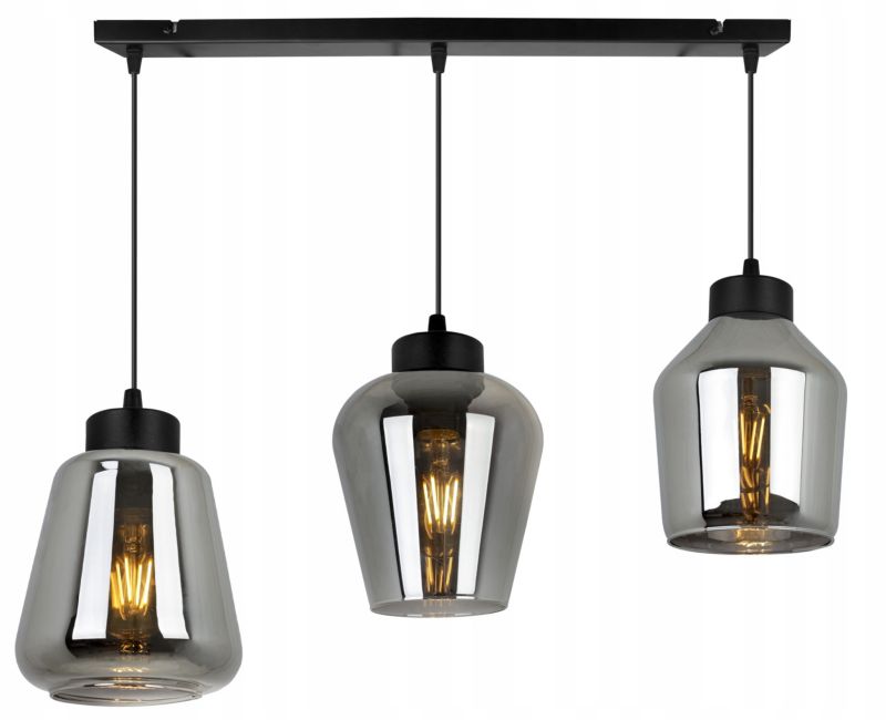 Lampa sufitowa wisząca Light Home LH Rijeka 3x E27 60W szary 1szt