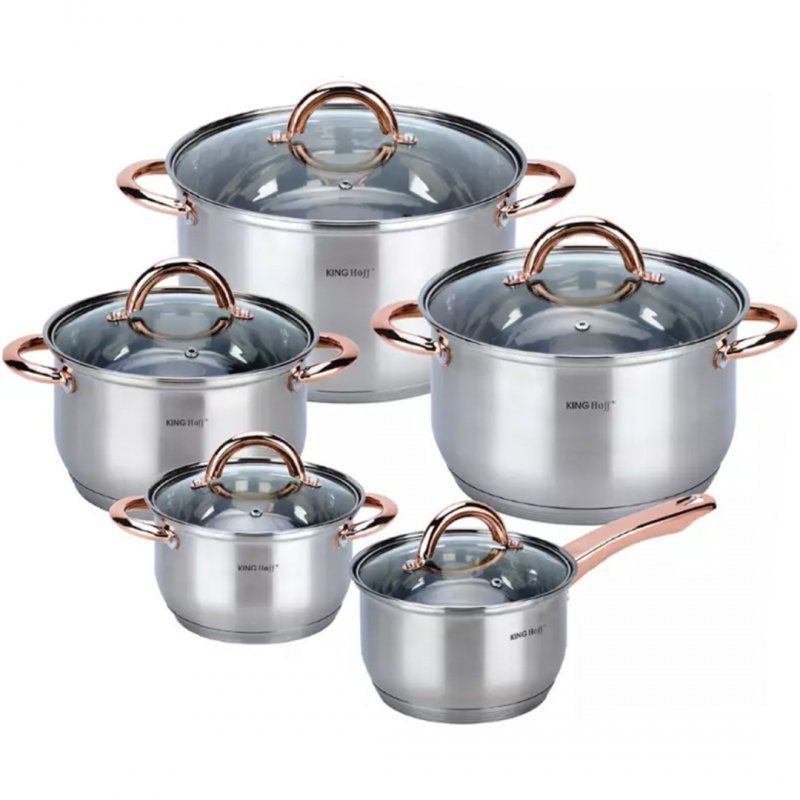 Zestaw garnków Kinghoff stalowych KH-1764 10 elementów 1szt