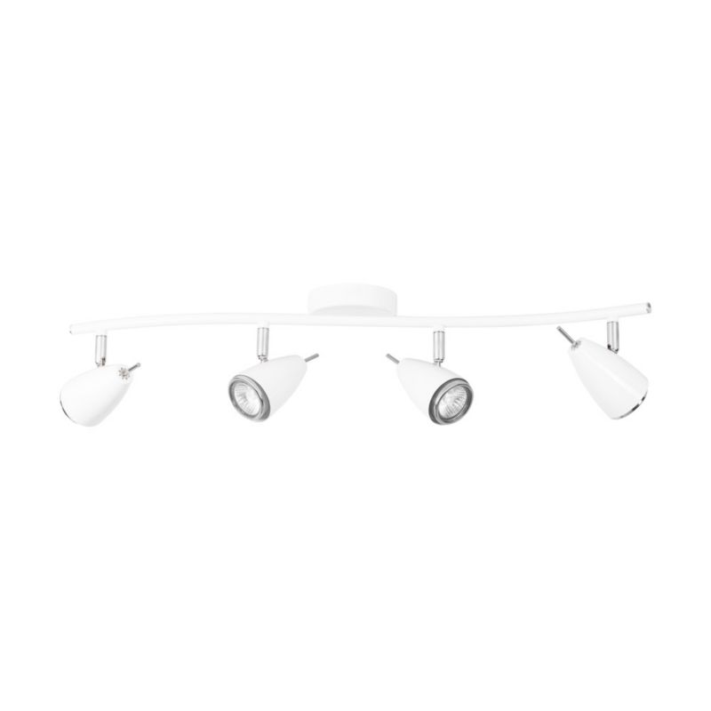 Lampa Sufitowa SPOT Light 4xGU10 50W Harmonijne Połączenie Chromu i Bieli od Polskiego Producenta, 1 szt.