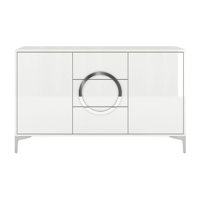 Biała nowoczesna komoda Dancan EVA połysk 1 szt.