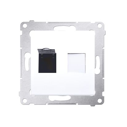 Gniazdo komputerowe Kontakt-Simon S54 pojedyncze RJ45 kat. 6 białe 1 szt.