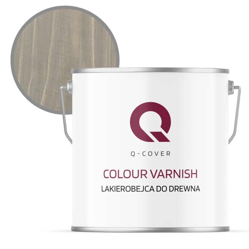 Lakierobejca do Drewna 3w1 Q-Cover Szary ciemny RAL7046 Półmat 5L
