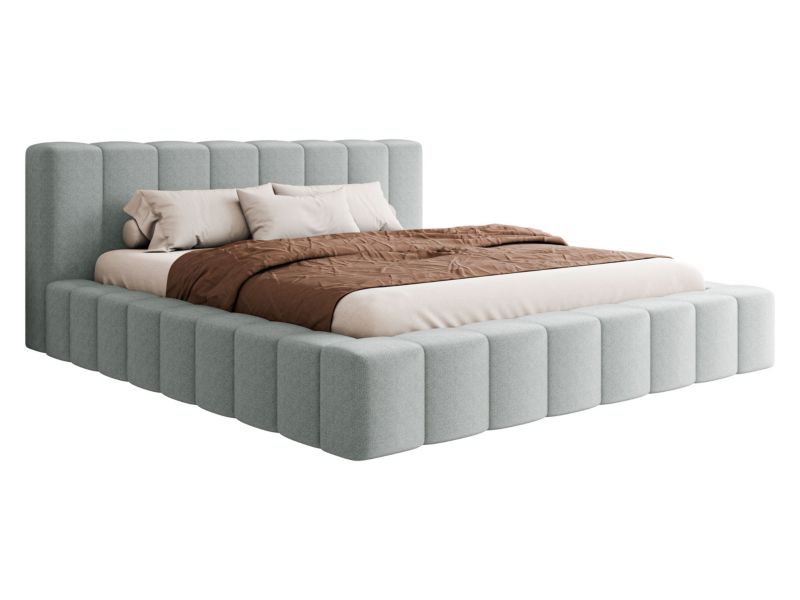 Łóżko tapicerowane MIRJAN 24 Makira 200x200 jasny szary 1 szt.