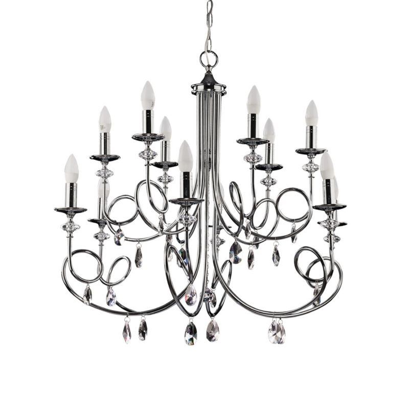 Żyrandol Jupiter DAKAR chromowany 12xE14x15W IP20 wym:175x90x90cm - 1 szt.