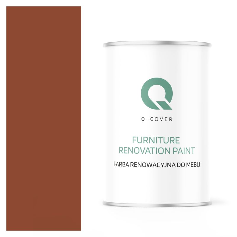 Farba Renowacyjna do Mebli Q-Cover Ceglasty RAL8004 Wysoki Połysk 1L