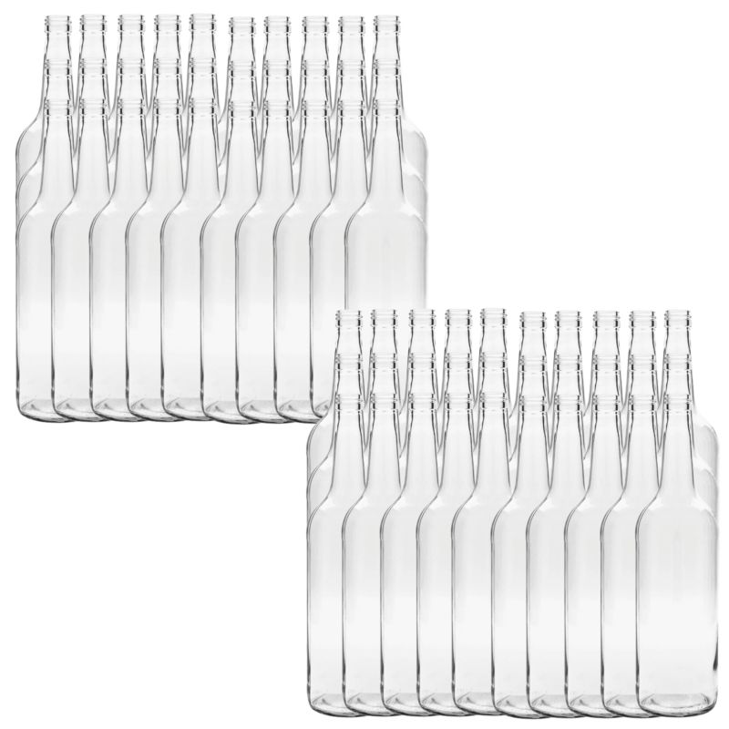 Butelki szklane MODO24 1000 ml 1 l na soki nalewki syropy i ocet fi 28 bez nakrętek 60 szt.