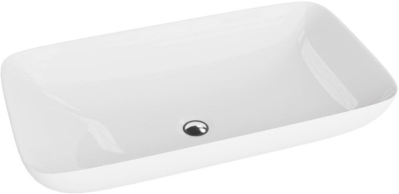 Umywalka LaVita Toro 70,5x39 cm biały połysk, nablatowa, bez otworu, ceramika, 1 szt.
