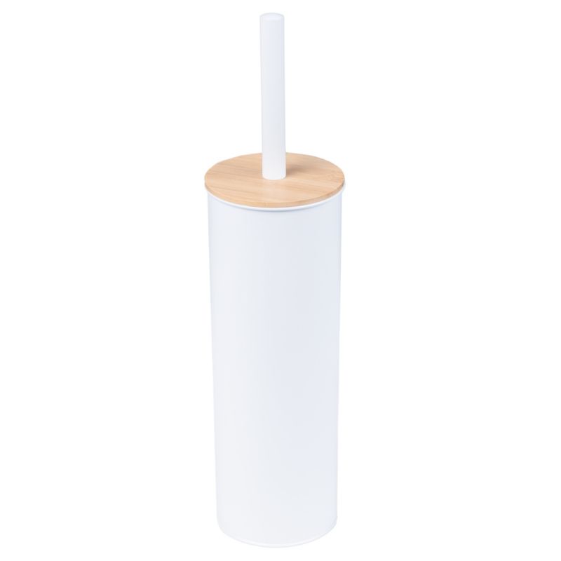 Szczotka Yoka Home MADERA toaletowa do WC zamknięta biała bambus - 1 szt.