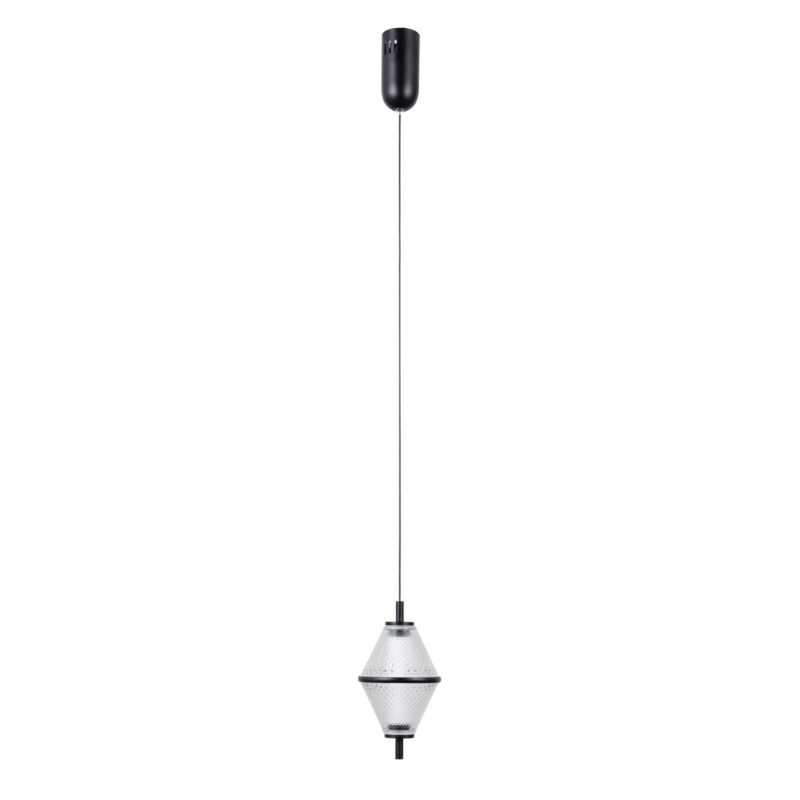 Lampa wisząca Italux FUENTE czarna matowa 1 x LED 5W 422lm wym:120x13x13cm IP20 -1 szt.