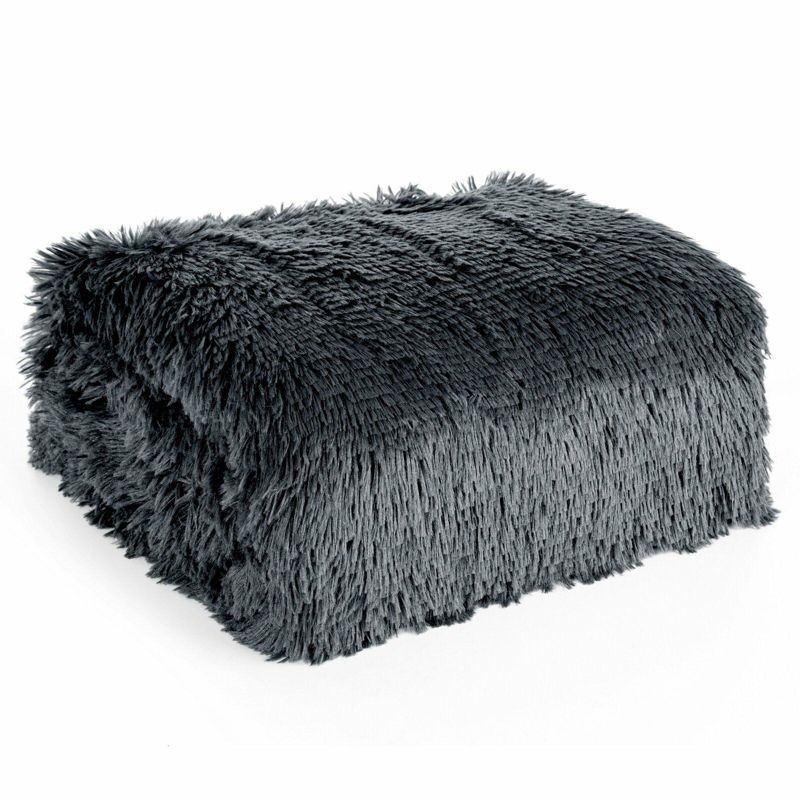 Koc TIFANY 1 Eurofirany 150x200 cm stalowy miękki gruby 1 szt.