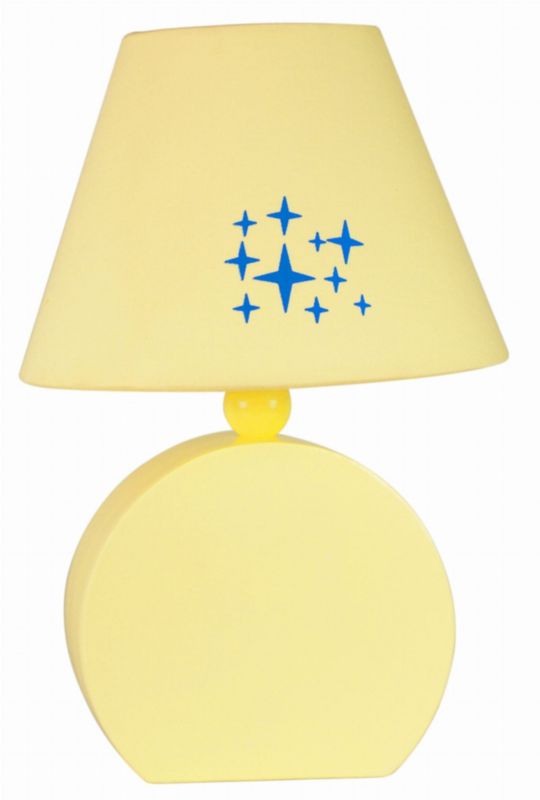 Lampka stołowa Candellux Ofelia żółta 1 x E14 x 40W IP20 wym: 26 x 18 x 18 cm drewno - 1 szt.