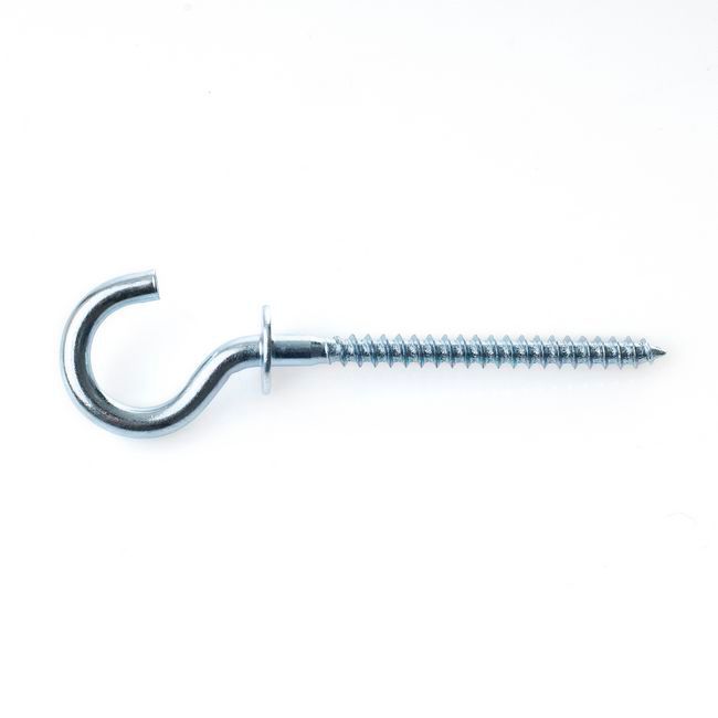 Hak sufitowy ocynkowany 80 mm z kołnierzem 1 szt.