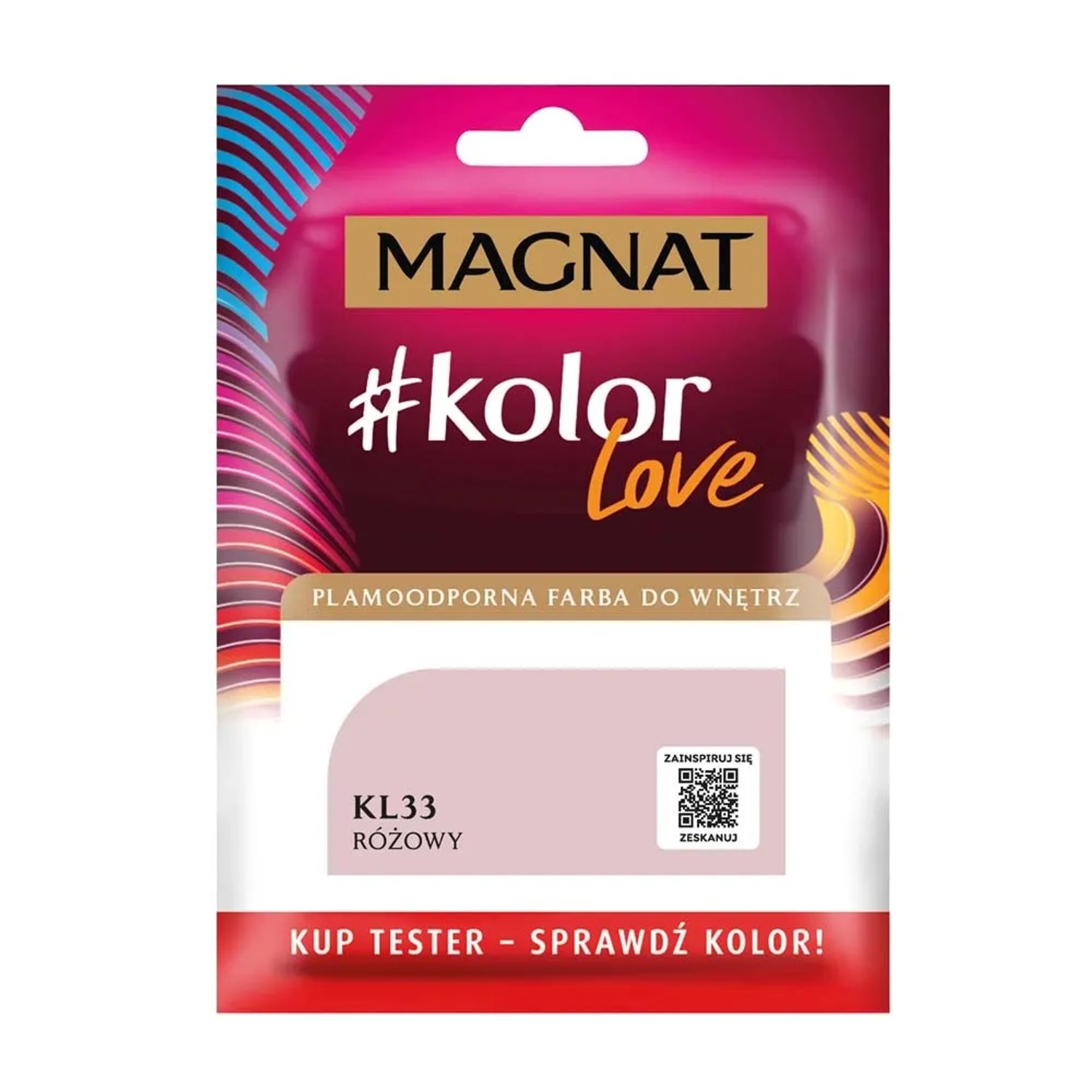 Tester farby Magnat KolorLove różowy - 25 ml