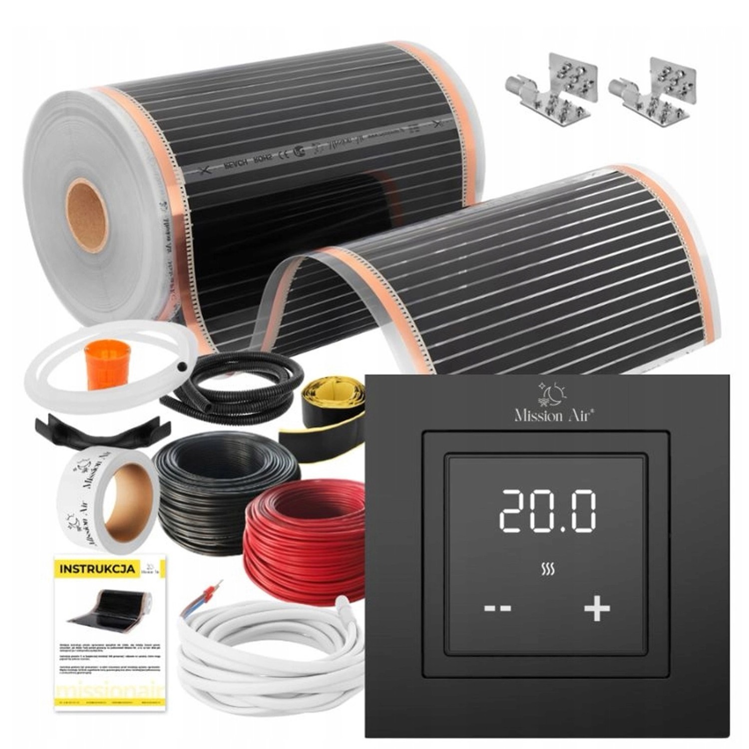 Mission Air Zestaw na podczerwień Silver 50cm +Aries Black 18m2