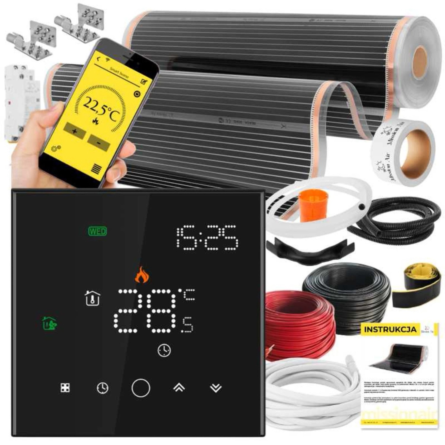 Mission Air Zestaw na podczerwień Silver 100 +Leo Black 26m2