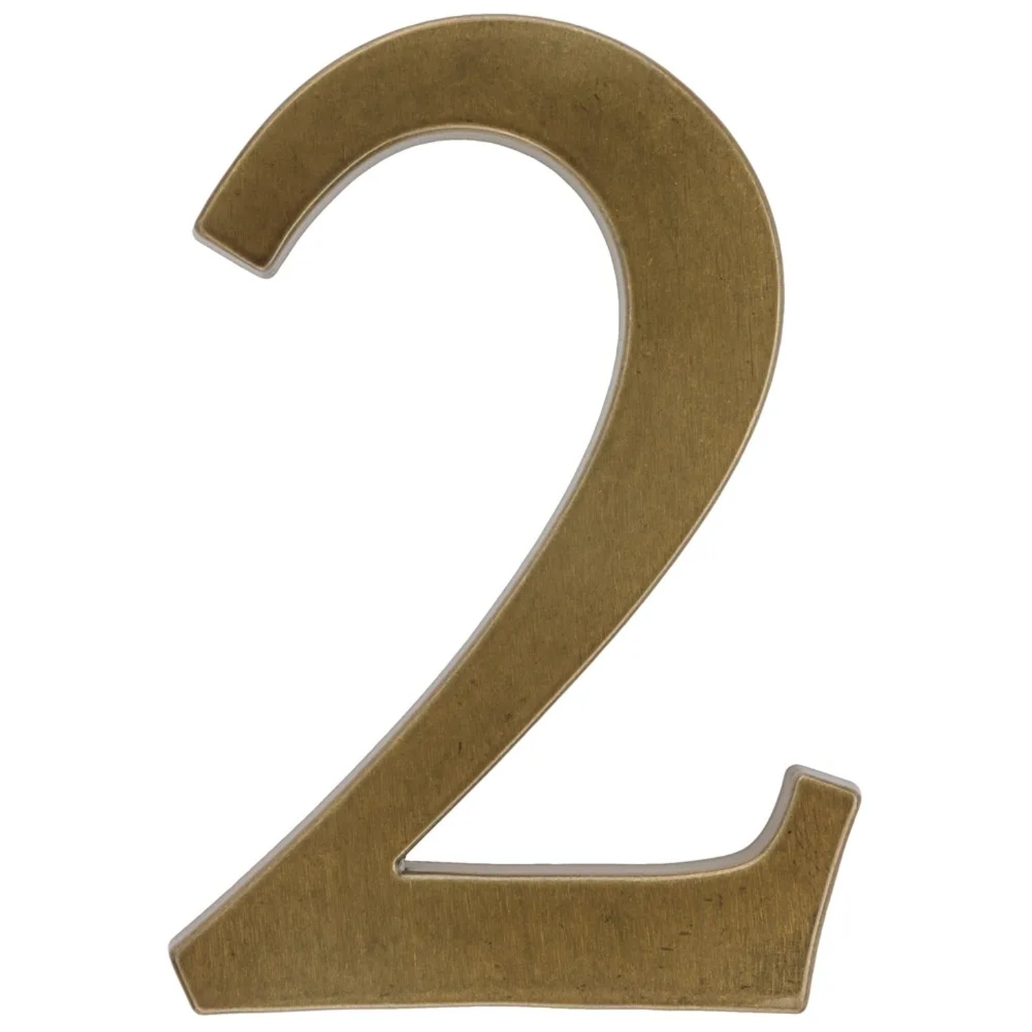 Metro Cyfra 2 aluminiowa brązowa wys. 19cm